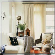 Decorating a window in the living room with curtains - design, shape and color